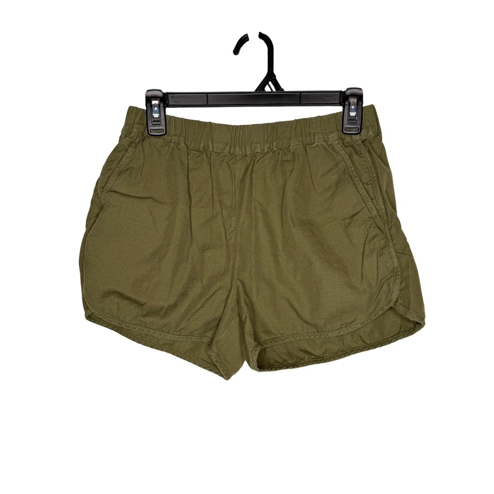 Madewell Olive Green Pull On Casual Shorts Womens XS‎ Elastic Waist Pockets